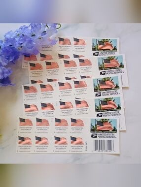 **100 Pieces Sheet**  2025 US Flag Forever First Class Postage Stamps